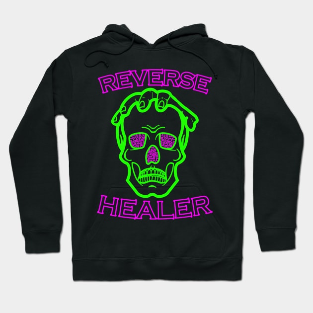 Reverse Healer Funny Necromancy Necromancer Dungeon Tabletop D20 RPG Hoodie by GraviTeeGraphics